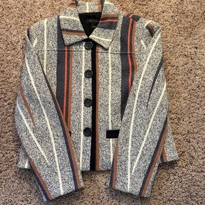 Ann Taylor Multicolor Striped Blazer Sz 6